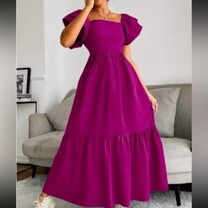 Midaxi Plum Dress
